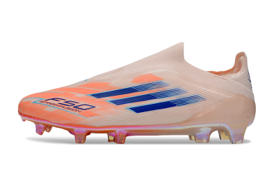 Adidas F50 Elite Laceless FG Firm Ground Soccer Cleats - Pink/Blue/Gold