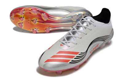 Messi x Adidas F50 Elite FG Firm Ground Soccer Cleats - Silver/Red/Black