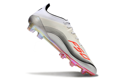 Messi x Adidas F50 Elite FG Firm Ground Soccer Cleats - Silver/Red/Black