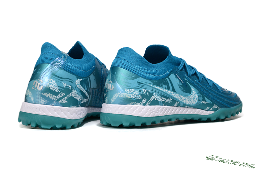 Nike Phantom GX 2 Elite TF Artificial Turf Soccer Shoes - Blue/White 6