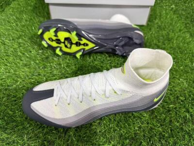 Nike Air Zoom Mercurial Superfly 10 Elite FG Firm Ground Soccer Cleats - White/Grey/Black