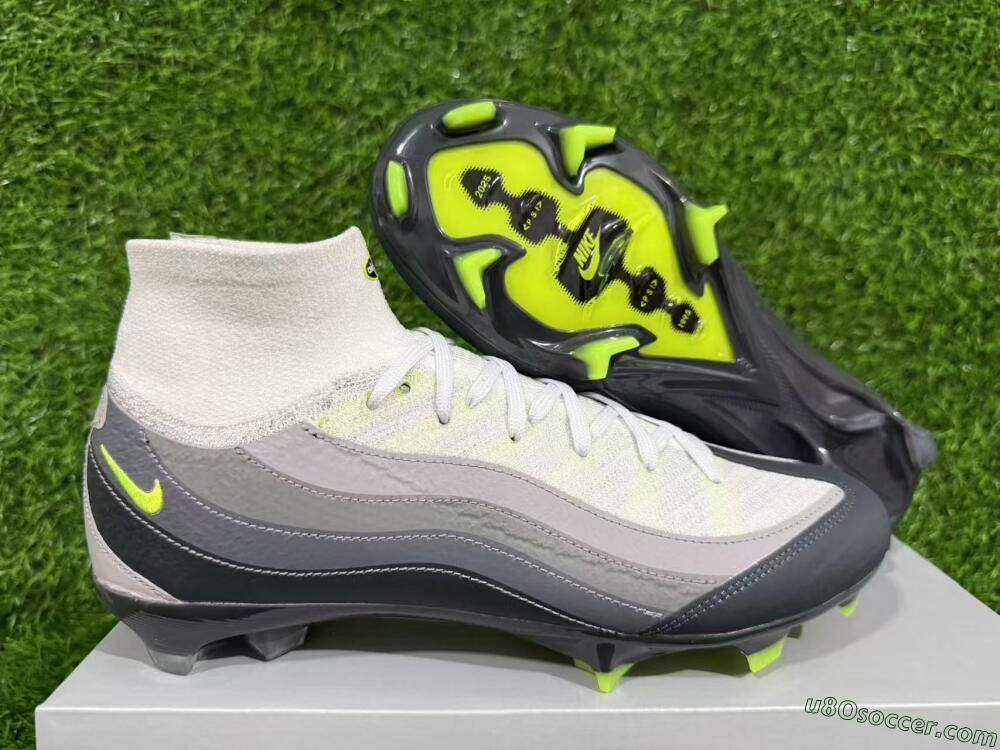 Nike Air Zoom Mercurial Superfly 10 Elite FG Firm Ground Soccer Cleats - White/Grey/Black 12