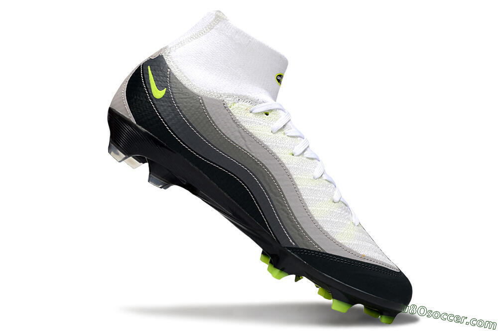 Nike Air Zoom Mercurial Superfly 10 Elite FG Firm Ground Soccer Cleats - White/Grey/Black 5