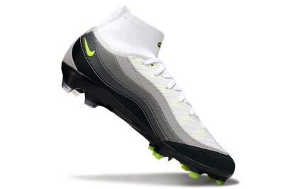 Nike Air Zoom Mercurial Superfly 10 Elite FG Firm Ground Soccer Cleats - White/Grey/Black