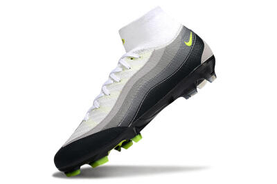 Nike Air Zoom Mercurial Superfly 10 Elite FG Firm Ground Soccer Cleats - White/Grey/Black