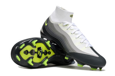 Nike Air Zoom Mercurial Superfly 10 Elite FG Firm Ground Soccer Cleats - White/Grey/Black
