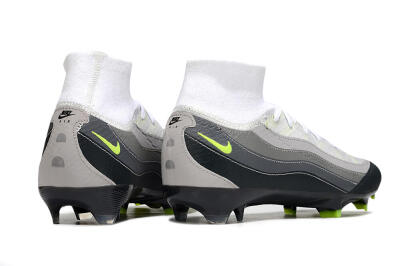Nike Air Zoom Mercurial Superfly 10 Elite FG Firm Ground Soccer Cleats - White/Grey/Black