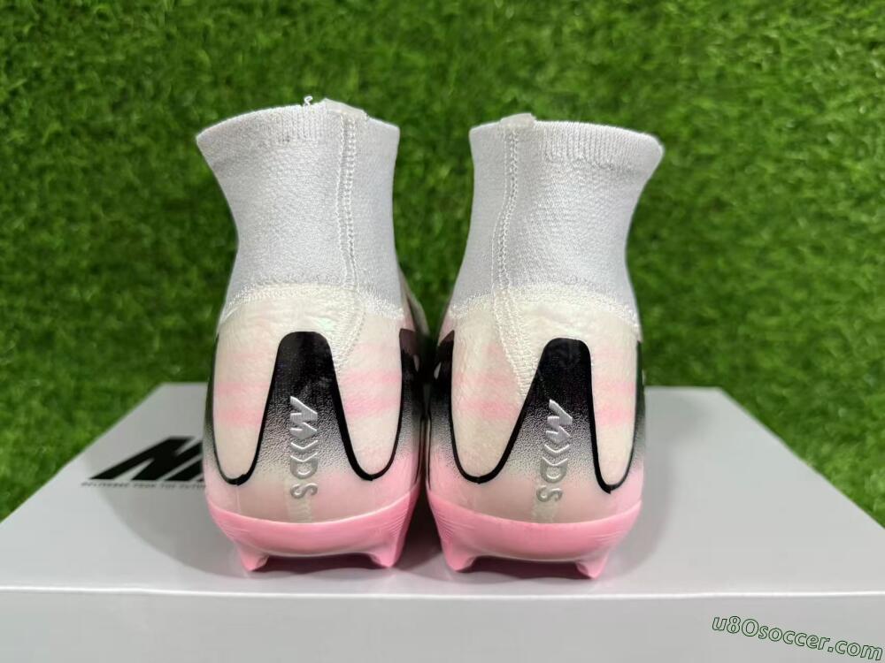 Nike Air Zoom Mercurial Superfly 10 Elite FG Firm Ground Soccer Cleats - White/Pink/Silver 9
