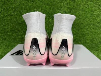 Nike Air Zoom Mercurial Superfly 10 Elite FG Firm Ground Soccer Cleats - White/Pink/Silver