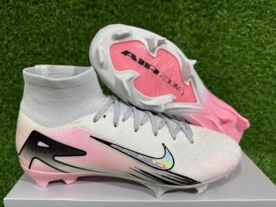 Nike Air Zoom Mercurial Superfly 10 Elite FG Firm Ground Soccer Cleats - White/Pink/Silver