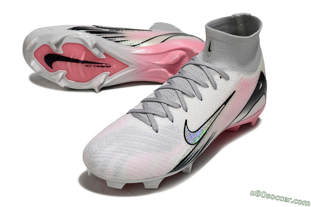 Nike Air Zoom Mercurial Superfly 10 Elite FG Firm Ground Soccer Cleats - White/Pink/Silver 3