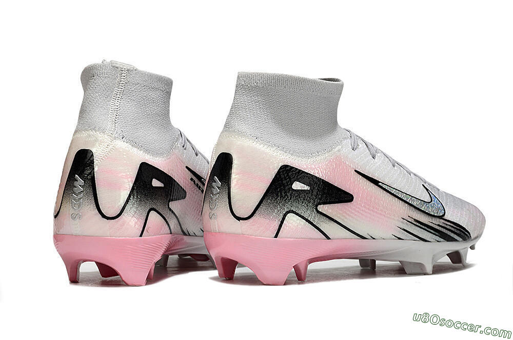 Nike Air Zoom Mercurial Superfly 10 Elite FG Firm Ground Soccer Cleats - White/Pink/Silver 7