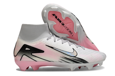 Nike Air Zoom Mercurial Superfly 10 Elite FG Firm Ground Soccer Cleats - White/Pink/Silver