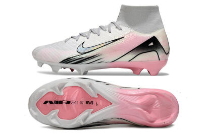 Nike Air Zoom Mercurial Superfly 10 Elite FG Firm Ground Soccer Cleats - White/Pink/Silver