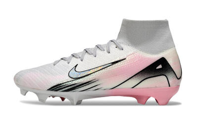 Nike Air Zoom Mercurial Superfly 10 Elite FG Firm Ground Soccer Cleats - White/Pink/Silver