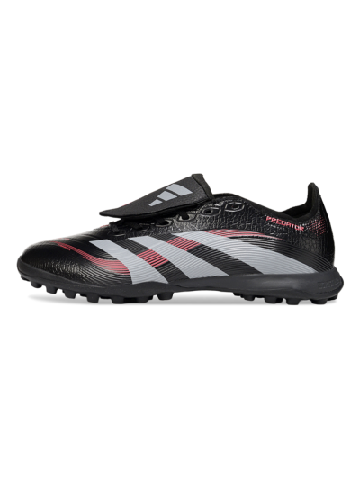 Adidas Predator 25 Elite Foldover Tongue TF Artificial Turf Soccer Shoes - Black/Silver/Red