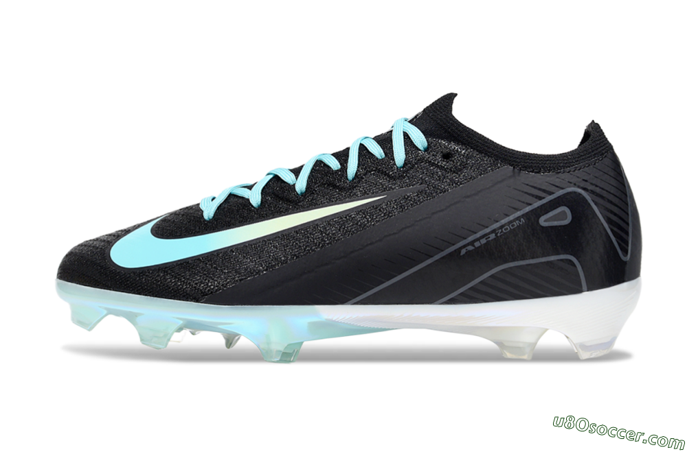Nike Air Zoom Mercurial Vapor 16 Elite FG Firm Ground Soccer Cleats - Black/Jade/White 2