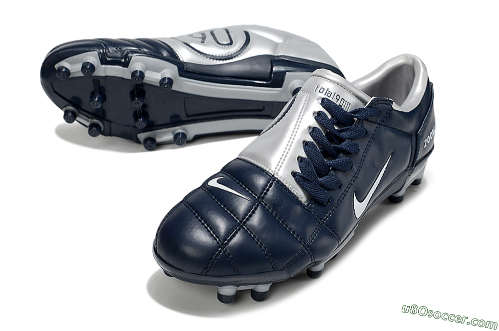 Nike Air Zoom Total 90 III FG Firm Ground Soccer Cleats - Blue/Silver/White 3