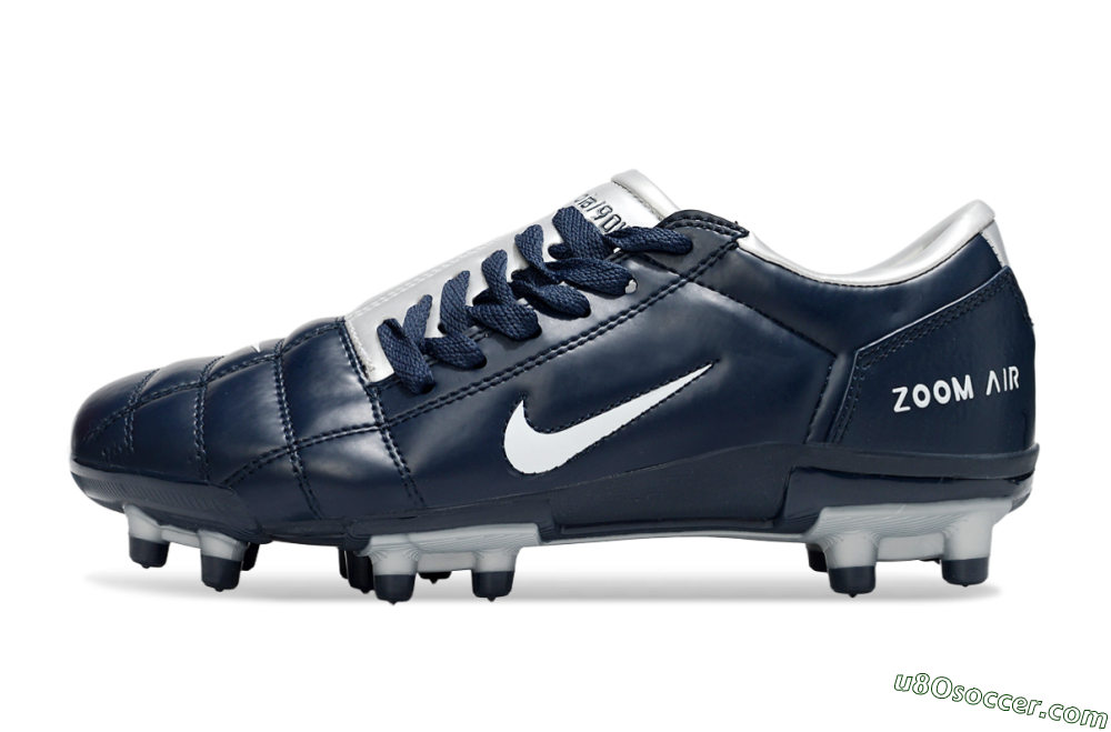 Nike Air Zoom Total 90 III FG Firm Ground Soccer Cleats - Blue/Silver/White 2