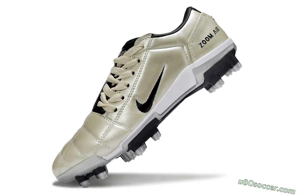Nike Air Zoom Total 90 III FG Firm Ground Soccer Cleats - Beige/Black/White 6