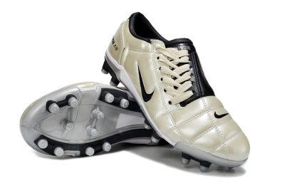 Nike Air Zoom Total 90 III FG Firm Ground Soccer Cleats - Beige/Black/White