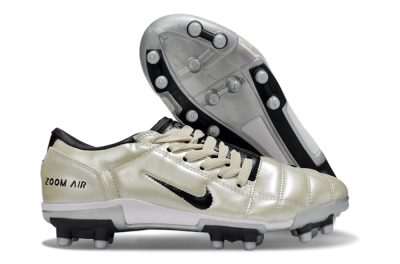Nike Air Zoom Total 90 III FG Firm Ground Soccer Cleats - Beige/Black/White