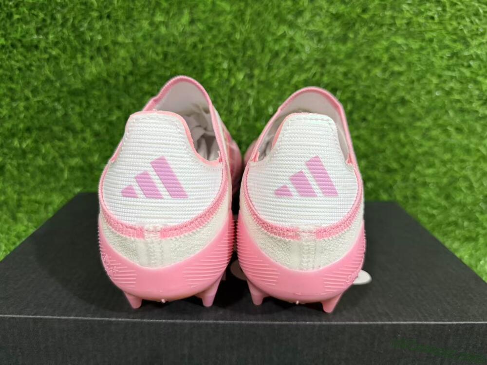 Adidas F50+ Elite Laceless FG Firm Ground Soccer Cleats - Pink/White/Gold