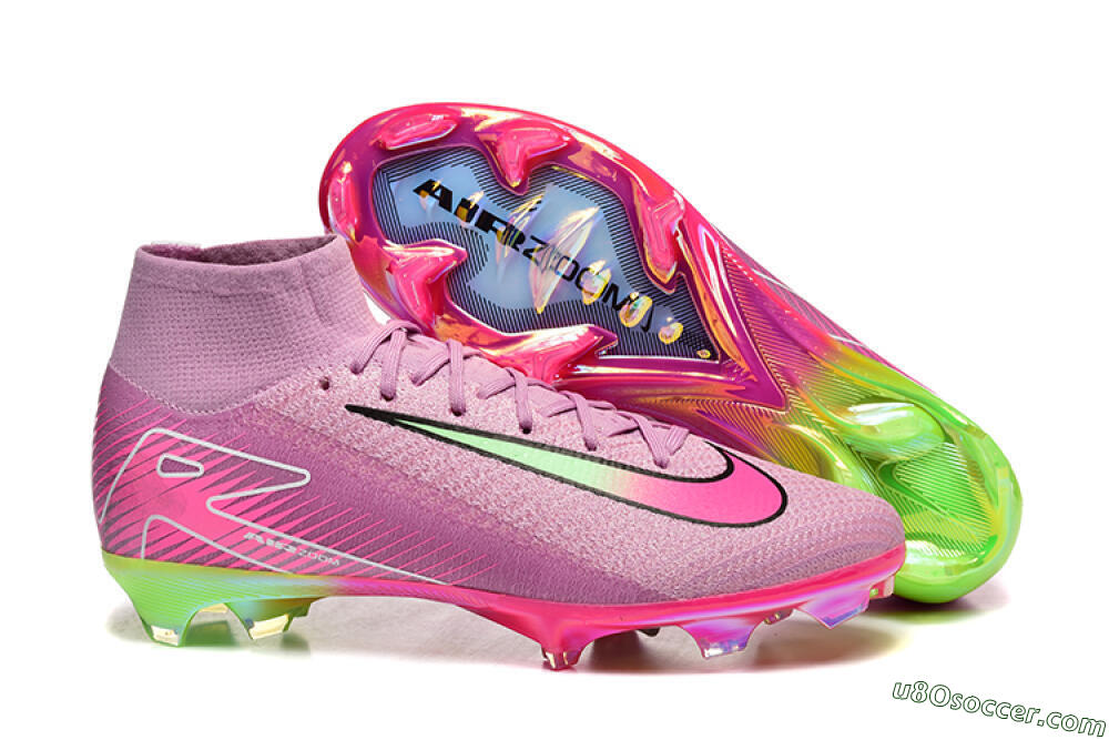 Nike Air Zoom Mercurial Superfly 10 Elite FG Firm Ground Soccer Cleats - Pink/White/Yellow 1