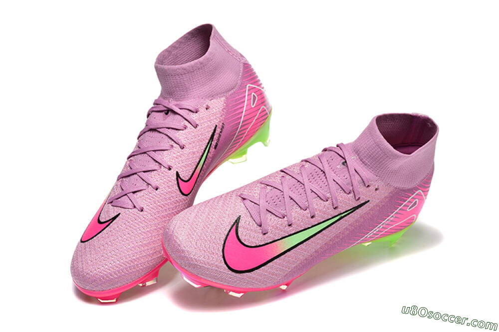 Nike Air Zoom Mercurial Superfly 10 Elite FG Firm Ground Soccer Cleats - Pink/White/Yellow 6