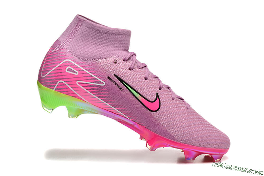 Nike Air Zoom Mercurial Superfly 10 Elite FG Firm Ground Soccer Cleats - Pink/White/Yellow 7