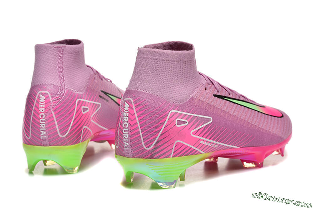 Nike Air Zoom Mercurial Superfly 10 Elite FG Firm Ground Soccer Cleats - Pink/White/Yellow 9