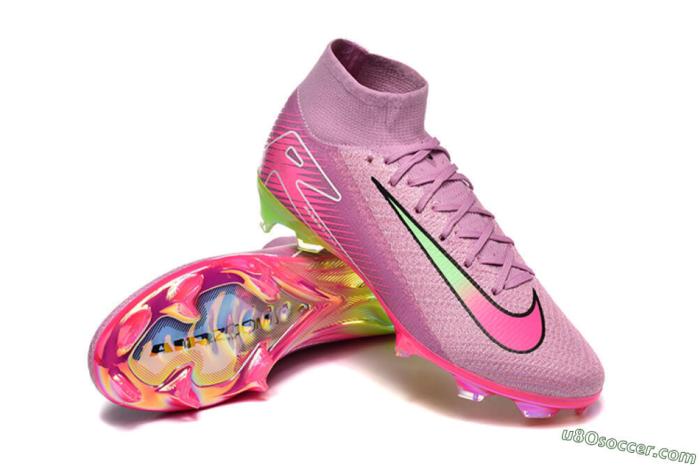 Nike Air Zoom Mercurial Superfly 10 Elite FG Firm Ground Soccer Cleats - Pink/White/Yellow 4
