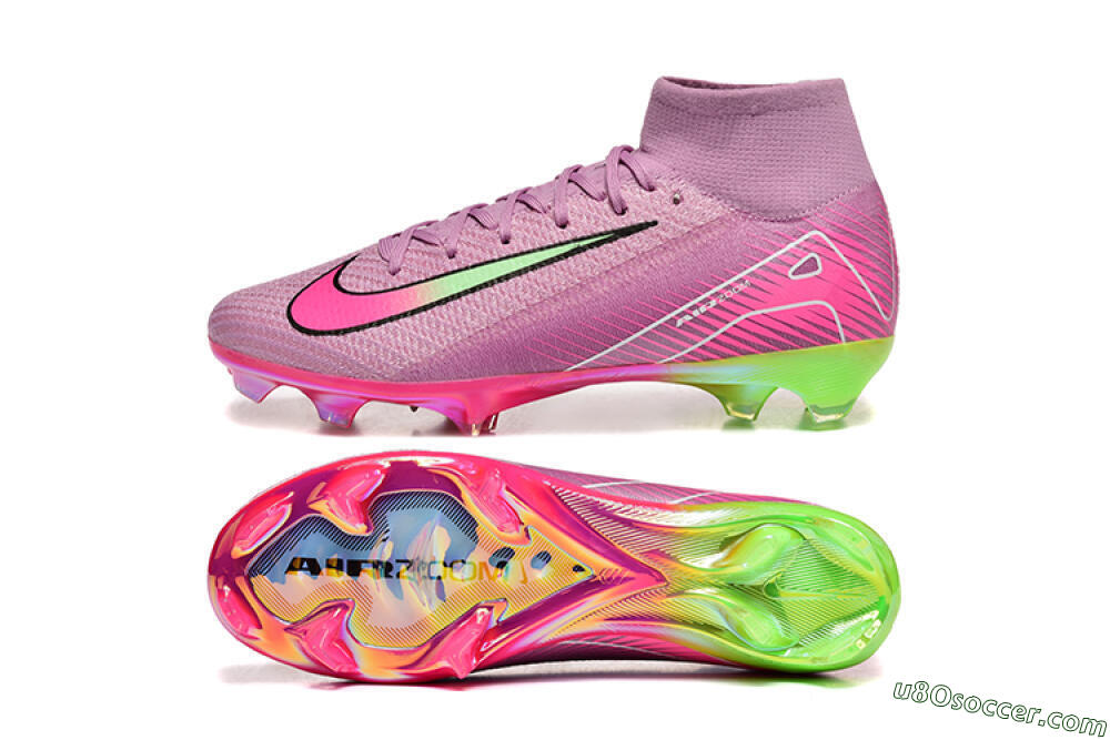 Nike Air Zoom Mercurial Superfly 10 Elite FG Firm Ground Soccer Cleats - Pink/White/Yellow 0