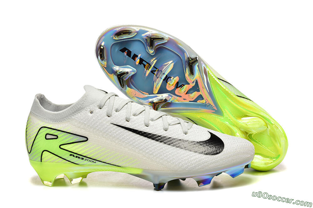 Nike Air Zoom Mercurial Vapor 16 Elite FG Firm Ground Soccer Cleats - White/Black/Yellow 1