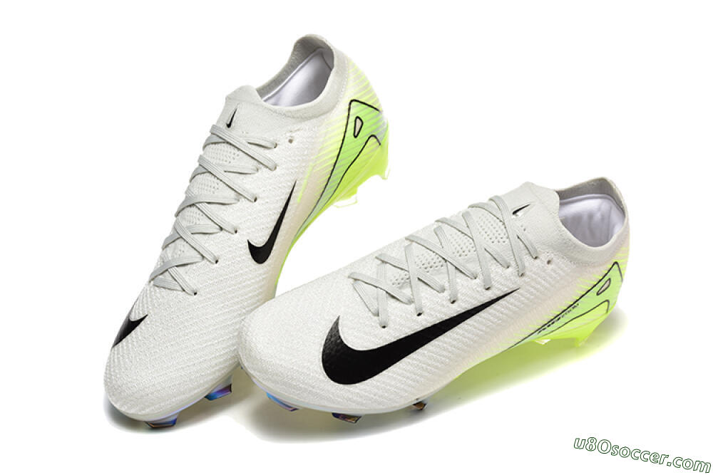 Nike Air Zoom Mercurial Vapor 16 Elite FG Firm Ground Soccer Cleats - White/Black/Yellow 6