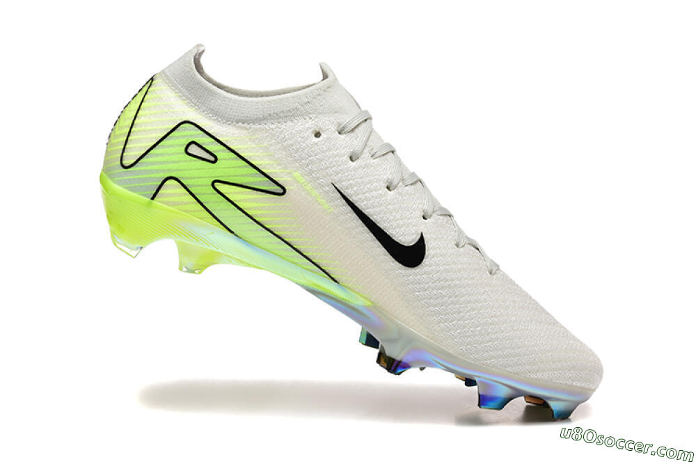 Nike Air Zoom Mercurial Vapor 16 Elite FG Firm Ground Soccer Cleats - White/Black/Yellow 7