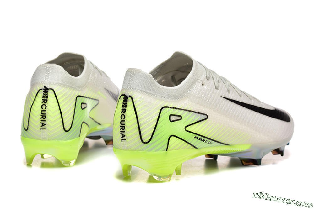 Nike Air Zoom Mercurial Vapor 16 Elite FG Firm Ground Soccer Cleats - White/Black/Yellow 9