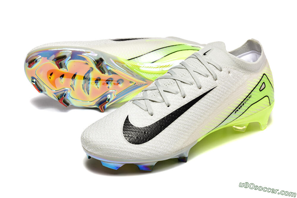 Nike Air Zoom Mercurial Vapor 16 Elite FG Firm Ground Soccer Cleats - White/Black/Yellow 3