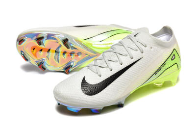 Nike Air Zoom Mercurial Vapor 16 Elite FG Firm Ground Soccer Cleats - White/Black/Yellow