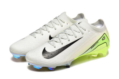 Nike Air Zoom Mercurial Vapor 16 Elite FG Firm Ground Soccer Cleats - White/Black/Yellow