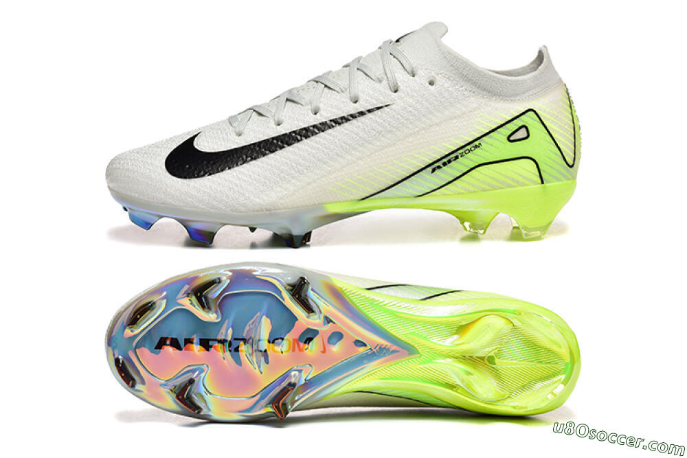 Nike Air Zoom Mercurial Vapor 16 Elite FG Firm Ground Soccer Cleats - White/Black/Yellow 0