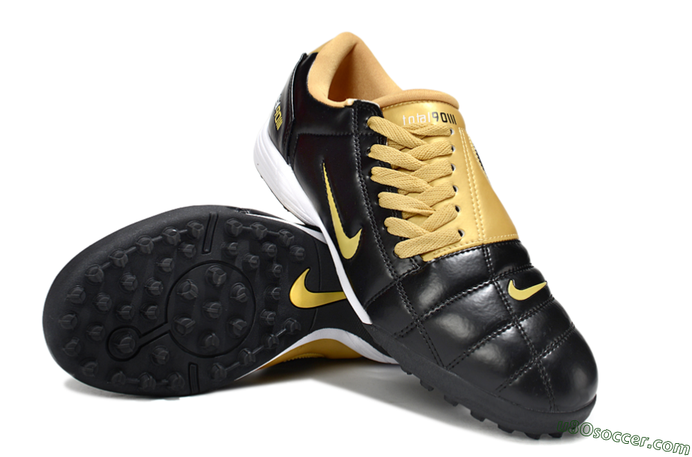 Nike Total 90 III TF Artificial Turf Soccer Shoes - Black/Yellow/White 4