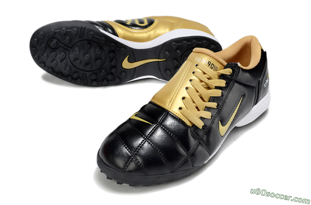 Nike Total 90 III TF Artificial Turf Soccer Shoes - Black/Yellow/White 3