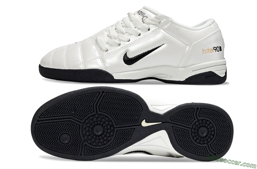 Nike Total 90 III IC Indoor & Futsal Soccer Shoes - Beige/Black/White 0