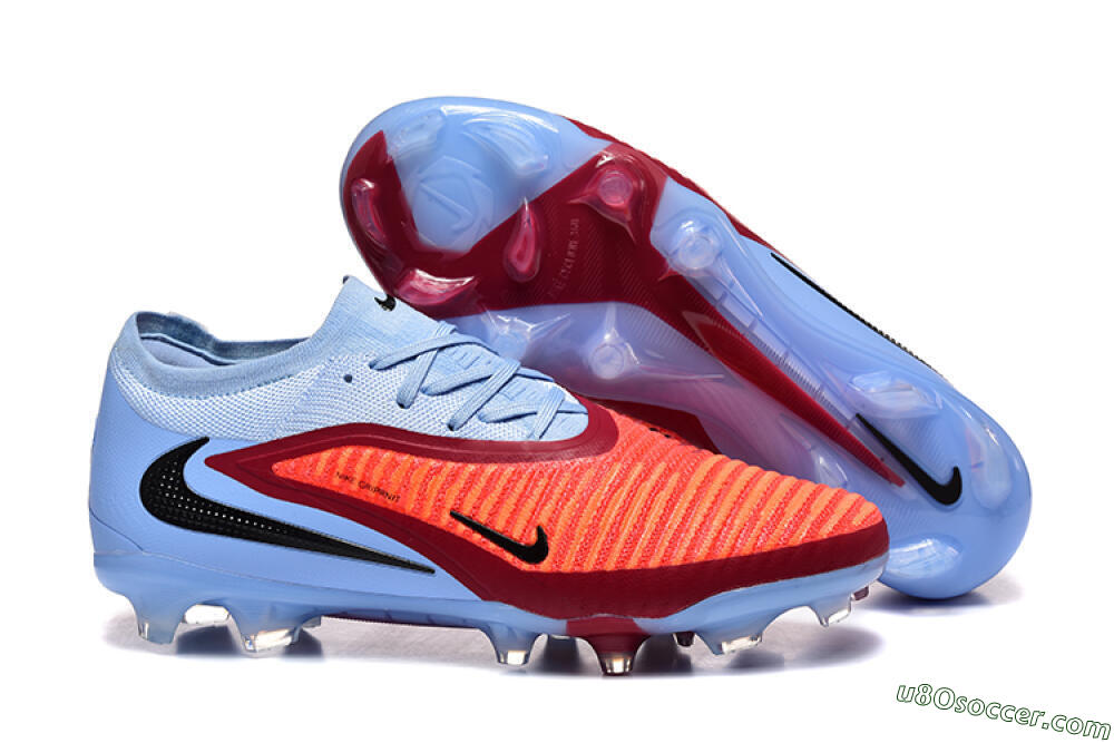 Nike Phantom 6 Low Elite FG Firm Ground Soccer Cleats - Blue/Red/Black 1