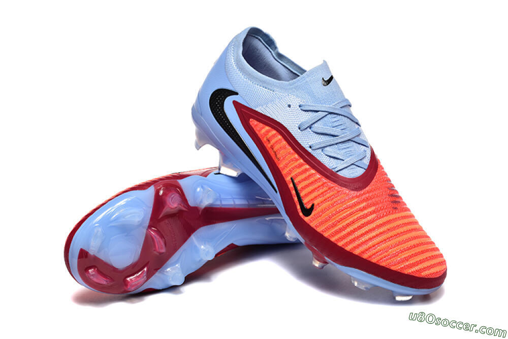 Nike Phantom 6 Low Elite FG Firm Ground Soccer Cleats - Blue/Red/Black 4
