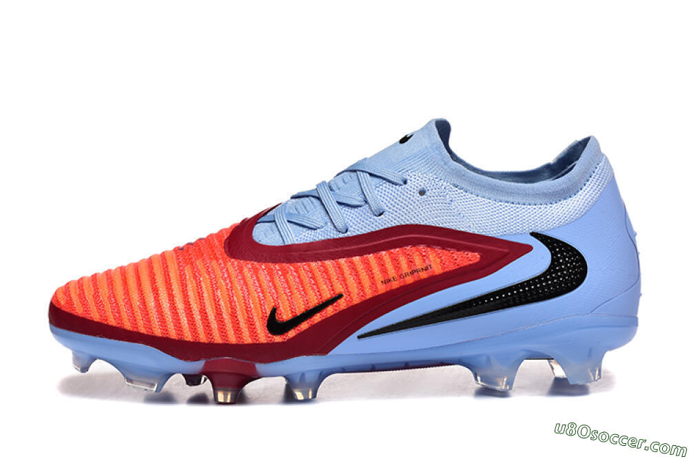 Nike Phantom 6 Low Elite FG Firm Ground Soccer Cleats - Blue/Red/Black 2