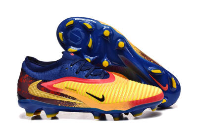 Nike Phantom 6 Low Elite FG Firm Ground Soccer Cleats - Blue/Gold/Red