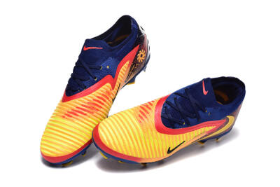 Nike Phantom 6 Low Elite FG Firm Ground Soccer Cleats - Blue/Gold/Red