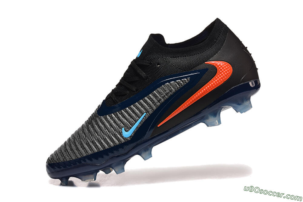 Nike Phantom 6 Low Elite FG Firm Ground Soccer Cleats - Black/Blue/Red 8